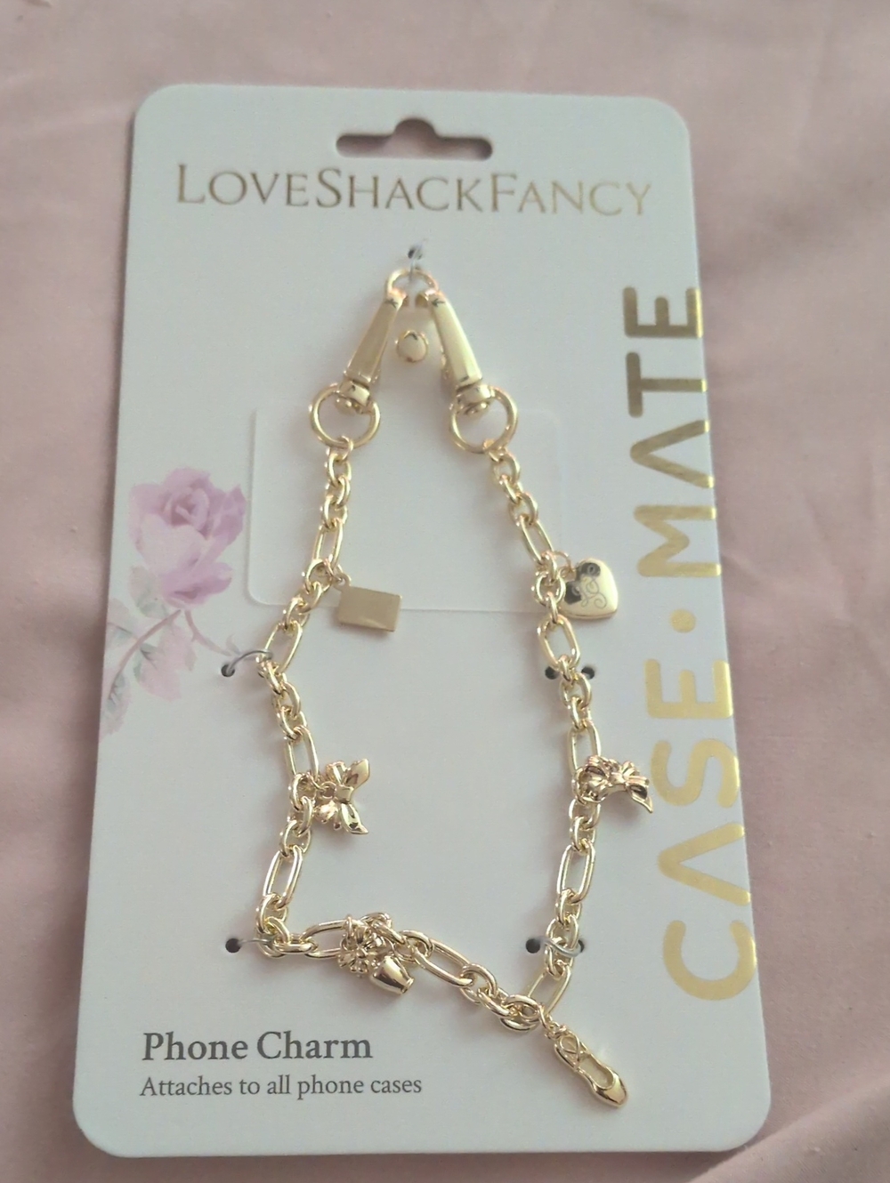 LoveShackFancy Gold Charm Phone Bracelet